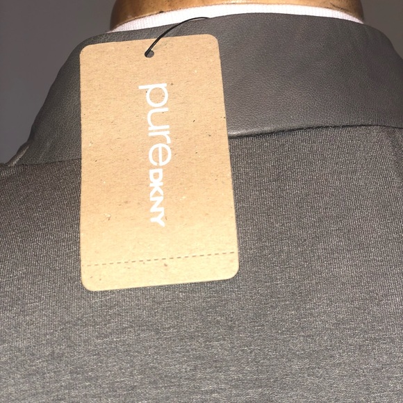 DKNY GRAY LEATHER JACKET - Picture 6 of 6